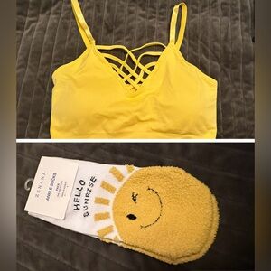 ☀️Zenana Yellow Bra & Socks